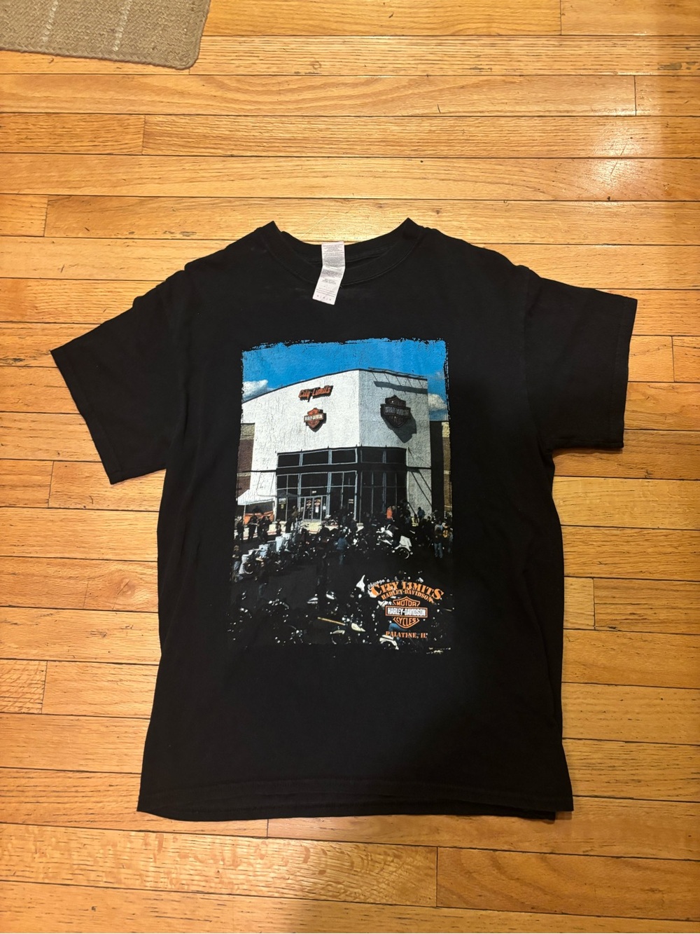 Harley Davidson Black Graphic Short-Sleeve Men's T-Shirt